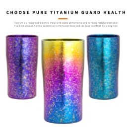 TiTo Titanium 300ml Rainbow Beer Mug Double Wall Coffee Tea Wine Milk Tumbler Portable Travel Water Cup Kitchen Drinkware