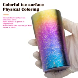 TiTo Titanium 300ml Rainbow Beer Mug Double Wall Coffee Tea Wine Milk Tumbler Portable Travel Water Cup Kitchen Drinkware