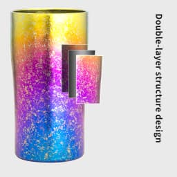 TiTo Titanium 300ml Rainbow Beer Mug Double Wall Coffee Tea Wine Milk Tumbler Portable Travel Water Cup Kitchen Drinkware