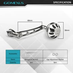 Gomexus 70mm Power Handle For Shimano Stella Stradic Vanford Vanquish Daiwa BG MQ Certate Luvias Spinning Fishing Reels LMY-A38