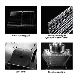 Fire Maple Camping Wood Stove Stainless Outdoor Portable Folding Wood Burning Stoves for Backpacking Picnic Hiking