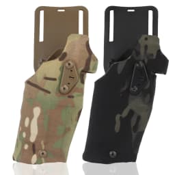 Tactical 63DO Pistol Holster for Glock 17/19 Compatible X300/X300U Lights Holster Quick Lock System QLS Mount Adapter Leg Shroud