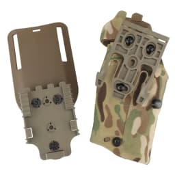 Tactical 63DO Pistol Holster for Glock 17/19 Compatible X300/X300U Lights Holster Quick Lock System QLS Mount Adapter Leg Shroud