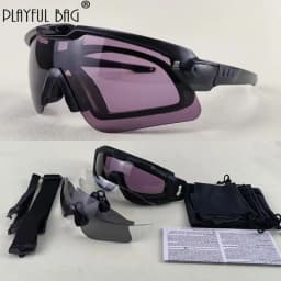 Paintball Airsoft Goggles Wargame Eye Protection Military Fans Goggles Outdoor Motorcycle Riding Windproof Glasses QG250S