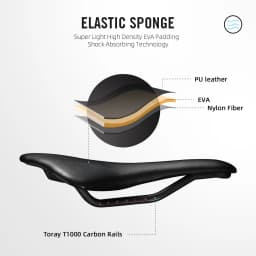 RYET Carbon Leather Saddle Ultralight Road Bike MTB Racing Pu Soft Seat Cushion Bicycle OVAL RAIL7*9 Seating Cycling Accessories
