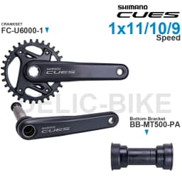 SHIMANO Groupset CUES U6000 CRANKSET FC-U6000-1 and Bottom Bracket BB-MT500-PA BB-MT501 Original Parts