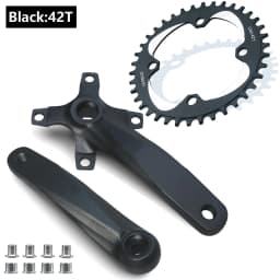 152/165/170mm Bicycle Square Hole Crankset 104BCD 30/32T/34T/36T/38T/40T/42T Narrow Wide Chainwheel Sprocket MTB Bike Crank Arms