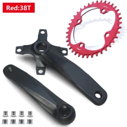 152/165/170mm Bicycle Square Hole Crankset 104BCD 30/32T/34T/36T/38T/40T/42T Narrow Wide Chainwheel Sprocket MTB Bike Crank Arms