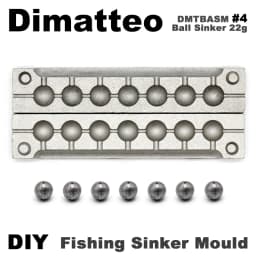 Dimatteo DIY Fishing Ball Sinker Mould DMTBASM/#4 Ball Sinker 22g 7 Cavities