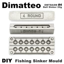 Dimatteo DIY Fishing Ball Sinker Mould DMTBASM/#4 Ball Sinker 22g 7 Cavities
