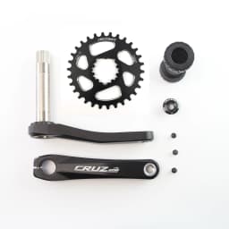 CRUZbike MTB Mountain Bike Kid's Bicycle Crankset Crank 155/160/165/170/175mm Aluminum Alloy with Chainring 30/32/34/36/38T