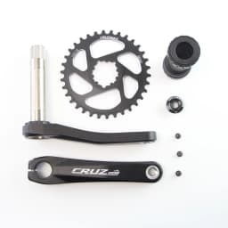 CRUZbike MTB Mountain Bike Kid's Bicycle Crankset Crank 155/160/165/170/175mm Aluminum Alloy with Chainring 30/32/34/36/38T