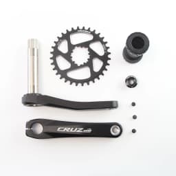 CRUZbike MTB Mountain Bike Kid's Bicycle Crankset Crank 155/160/165/170/175mm Aluminum Alloy with Chainring 30/32/34/36/38T