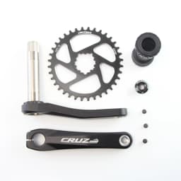 CRUZbike MTB Mountain Bike Kid's Bicycle Crankset Crank 155/160/165/170/175mm Aluminum Alloy with Chainring 30/32/34/36/38T