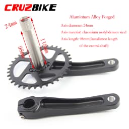 CRUZbike MTB Mountain Bike Kid's Bicycle Crankset Crank 155/160/165/170/175mm Aluminum Alloy with Chainring 30/32/34/36/38T