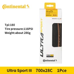 Continental 700C Road Bike Foldable Tire Ultra Sport III 700X28C Brown Edge Folding Tyre 28-622 180 TPI Gravel Tire