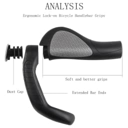 ERGON Ergonomics Bike Handlebar Grips GP1 GP3 GP5 Mountain Bike Extended Bar End Grip Lockable Bicycle Handle Mount Rubber Grips