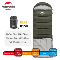 Naturehike Sleeping Bag Ultralight Camping Accsesorios Winter Outdoor Waterproof Envelope Sleeping Bag Hiking Travel U350