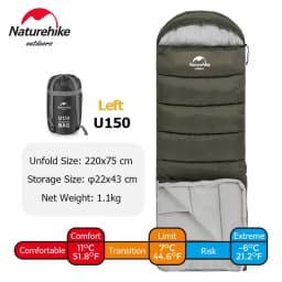 Naturehike Sleeping Bag Ultralight Camping Accsesorios Winter Outdoor Waterproof Envelope Sleeping Bag Hiking Travel U350