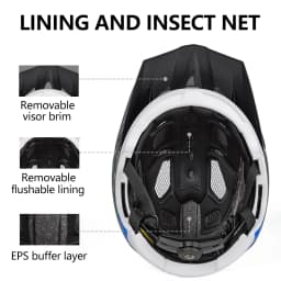 Eastinear's New Adult Bicycle Helmet Full-face Detachable Outdoor Sports Motorcycle Skateboard Riding Helmet Protects the Head
