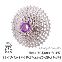 ZTTO Ultralight Road Bike Cassette 11 Speed SLR2 Cassette 11S 11-28T 11-36T Freewheel 11-32/34T 11V K7 CNC Gravel Bike HG System