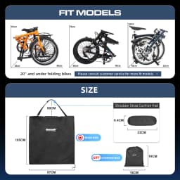Rhinowalk 20 Inch Folding Bike Bag Lightweight Fold Bicycle Storage Bag Portable Bike Transport Carry Bag Dust Cover Accessories