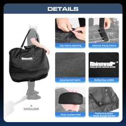 Rhinowalk 20 Inch Folding Bike Bag Lightweight Fold Bicycle Storage Bag Portable Bike Transport Carry Bag Dust Cover Accessories
