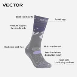 VECTOR High Quality Professional Sport Socks Breathable Road Bicycle Socks Men and Women Outdoor Sports Racing Cycling Socks