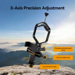 Svbony SV214 Pro 3-Axis Universal Smartphone Adapter 28mm-48mm/44mm-64mm Clamp Range for Telescope or Digiscoping