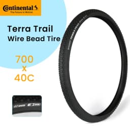 Continental Terra Trail 700x35C 700x40C Road Bike Wire Bead Tire E25 Shieldwall System PureGrip Compound No Folding 3/180 TPI