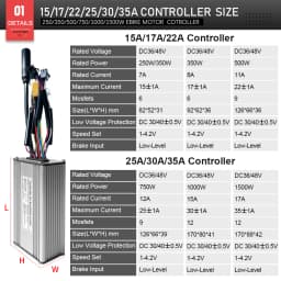 KT Ebike Sinewave Controller 36V48V 15A/17A/22A/25A/30A With LCD3 LCD5 LCD11 Display For Electric Bicycle Conversion Kit Parts