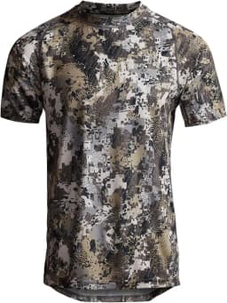Semmer-Short Sleeve T-Shirt for Men, Lightweight Crew, Quick Dry, Print Camo, Hunting Clothes, Summer