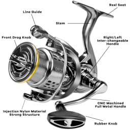 Fishdrops 12+1BB Ultra Lightweight Powerful Fishing Reel, 5.5:1 High Speed Ultra Smooth for Saltwater Fishing Reels