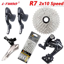 LTWOO R7 2x10 Speed Road Groupset R7 Shifter Lever Rear Derailleurs 11-25/28/32T flywheel X10 Chain with for tiagra 4700 R3000
