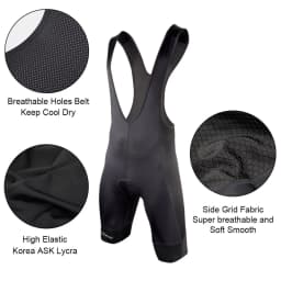 DAREVIE Cycling Bib Shorts Small Size 3D Gel Pad 6H Ride Men Cycling Shorts MTB Men Cycling Shorts Breathable 7CM Leg Gripper