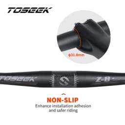 TOSEEK 8 Degrees Mtb Carbon Handlebar Bicycle Handlebar 31.8*600-720/740/760mm Matt Black Handlebars For Bike Accessories