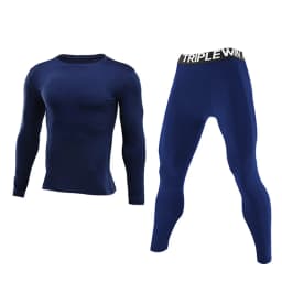 Men Long Sleeve Tracksuits GYM Fitness Tee + Leggings Men's Sport Running Set Yoga Skiing Basketball Football Clothes Suit 96