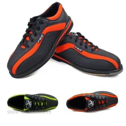 Men PU Leather Bowling Shoes Women Professional Sports Bowling Sneakers Unisex Right-hand Anti-skid Shoes Breathable Trainer