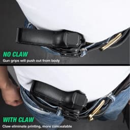 Fit Glock 17/19/19X/44/45 (GEN 1-5) & 23/32 (GEN 3-4) Glock 43/43X/ Taurus G2C/G3C/G2 IWB Clear Holsters With Claw Right Gun Bag