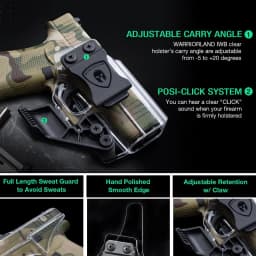 Fit Glock 17/19/19X/44/45 (GEN 1-5) & 23/32 (GEN 3-4) Glock 43/43X/ Taurus G2C/G3C/G2 IWB Clear Holsters With Claw Right Gun Bag