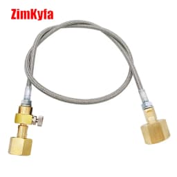 CO2 Cylinder Refilling Station for Sodastream Charging Adapter 1.5m Steel Braided Hose W21.8-14|DIN477|CGA320