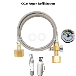 CO2 Cylinder Refilling Station for Sodastream Charging Adapter 1.5m Steel Braided Hose W21.8-14|DIN477|CGA320