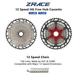 LTWOO AX MTB Hydraulic Disc Brake Set,1x12 Speed Shifter Rear Derailleur,ZRACE Cassette Crankset Caliper Chainring Fit M6100