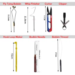 Wifreo Rotary Fly Tying Vise Tools Brass C-clamp Rotating Hook Tool Steel Whip finisher Bobbin Thread Holder Basic Fly Hook Tool
