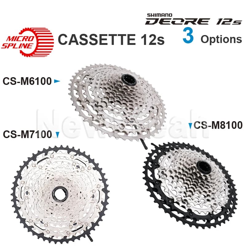 SHIMANO DEORE XT SLX Cassette Sprocket CS-M6100 CS-M7100 CS-M8100 12-Speed MICRO SPLINE - HYPERGLIDE for MTB Bike Original Parts