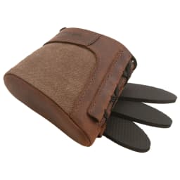 Genuine Leather Gun Buttstock Extension Slip on Recoil Pad, Canvas Shotgun Butt Recoil Pad, Small / Large Size