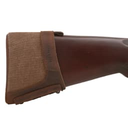 Genuine Leather Gun Buttstock Extension Slip on Recoil Pad, Canvas Shotgun Butt Recoil Pad, Small / Large Size