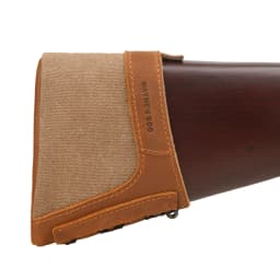 Genuine Leather Gun Buttstock Extension Slip on Recoil Pad, Canvas Shotgun Butt Recoil Pad, Small / Large Size
