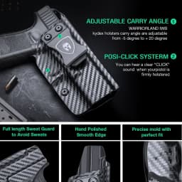 IWB Carbon Fiber Holsters Fit Glock 17 Glock 19 / 19X / 26 / 44 / 45 Gen(1 2 3 4 5) & Glock 23 / 32 Gen(3-4) Pistol Kydex Gags