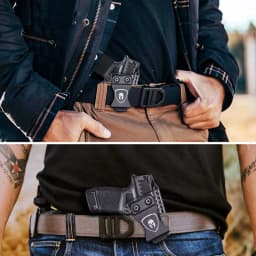 IWB Carbon Fiber Holsters Fit Glock 17 Glock 19 / 19X / 26 / 44 / 45 Gen(1 2 3 4 5) & Glock 23 / 32 Gen(3-4) Pistol Kydex Gags
